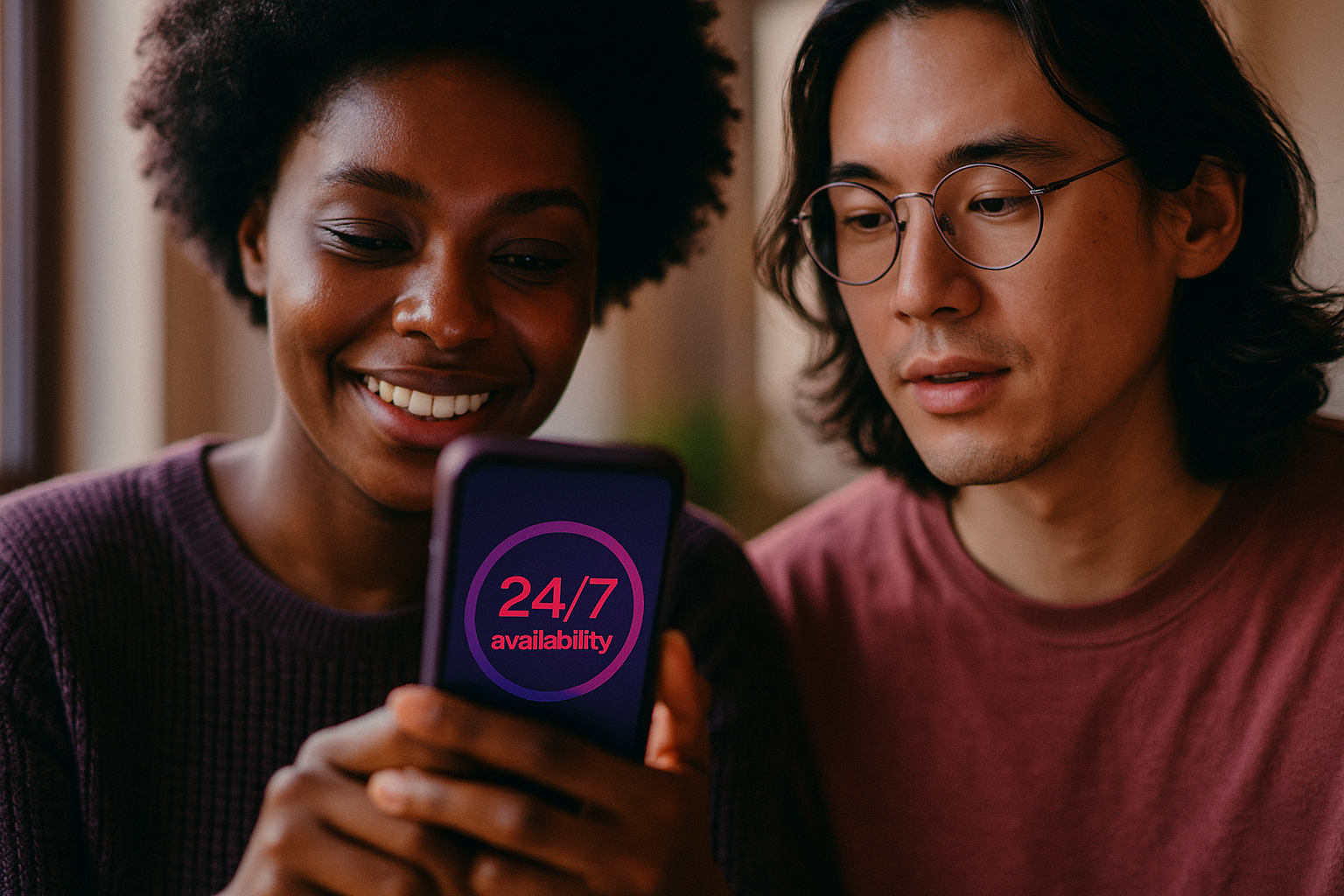 User accessing the platform on a mobile device