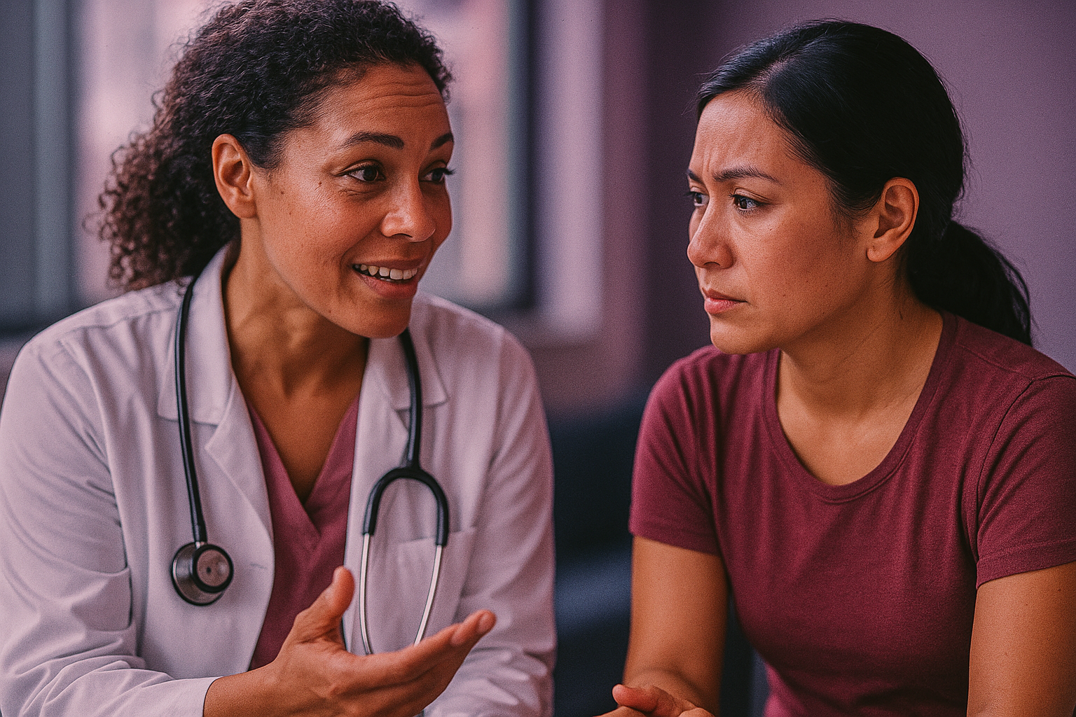 Doctor communicating with a patient