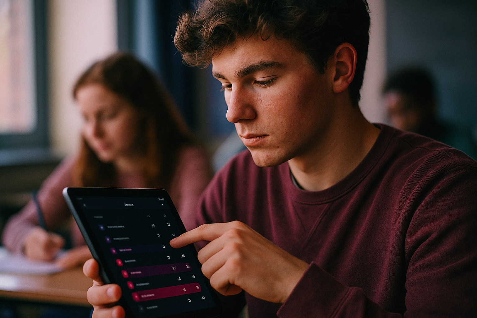 AI interface displaying scores