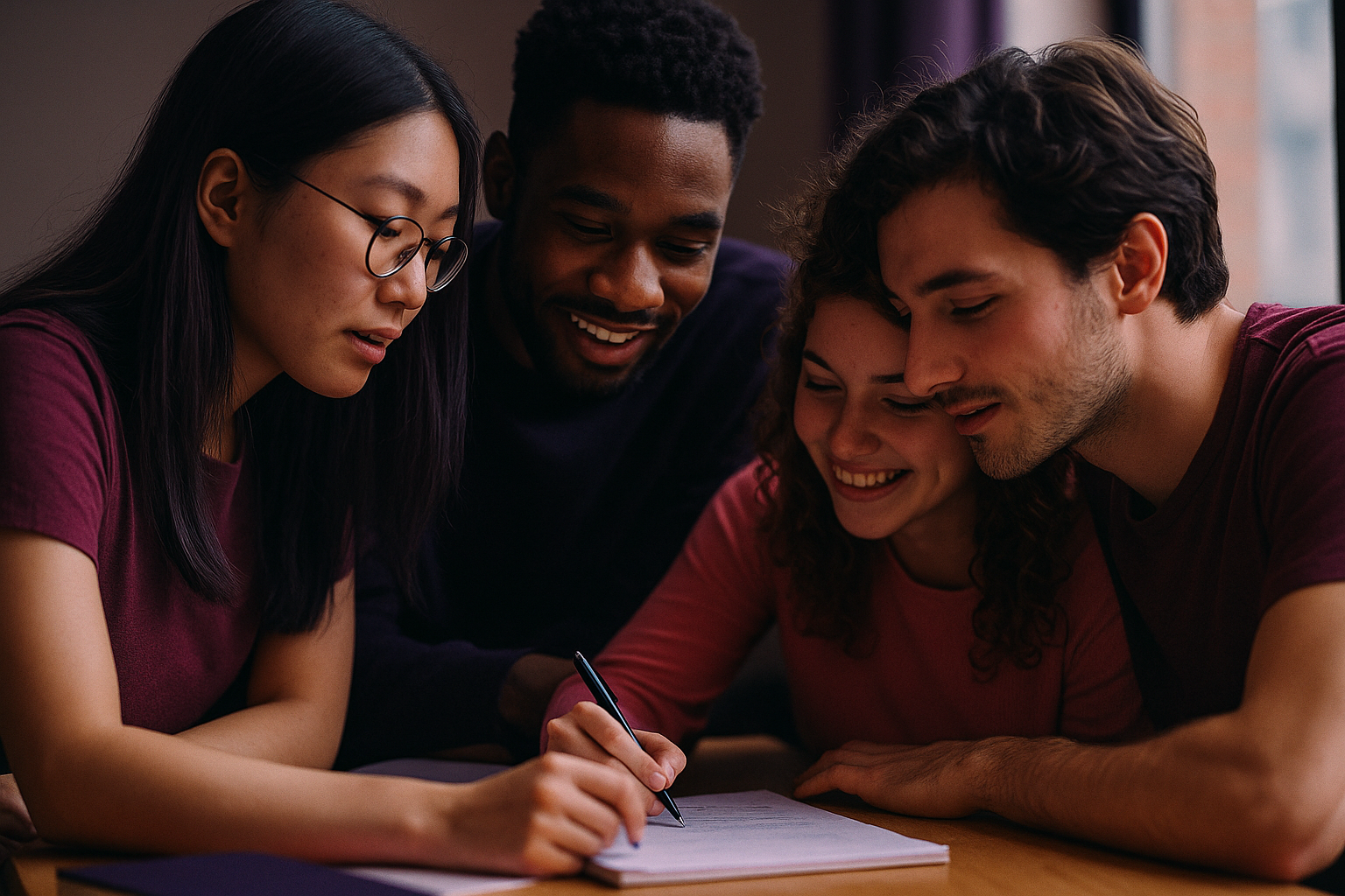 Students engaging in a group activity