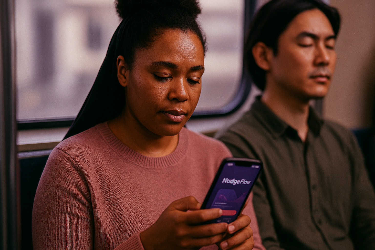 User accessing NudgeFlow on a mobile device